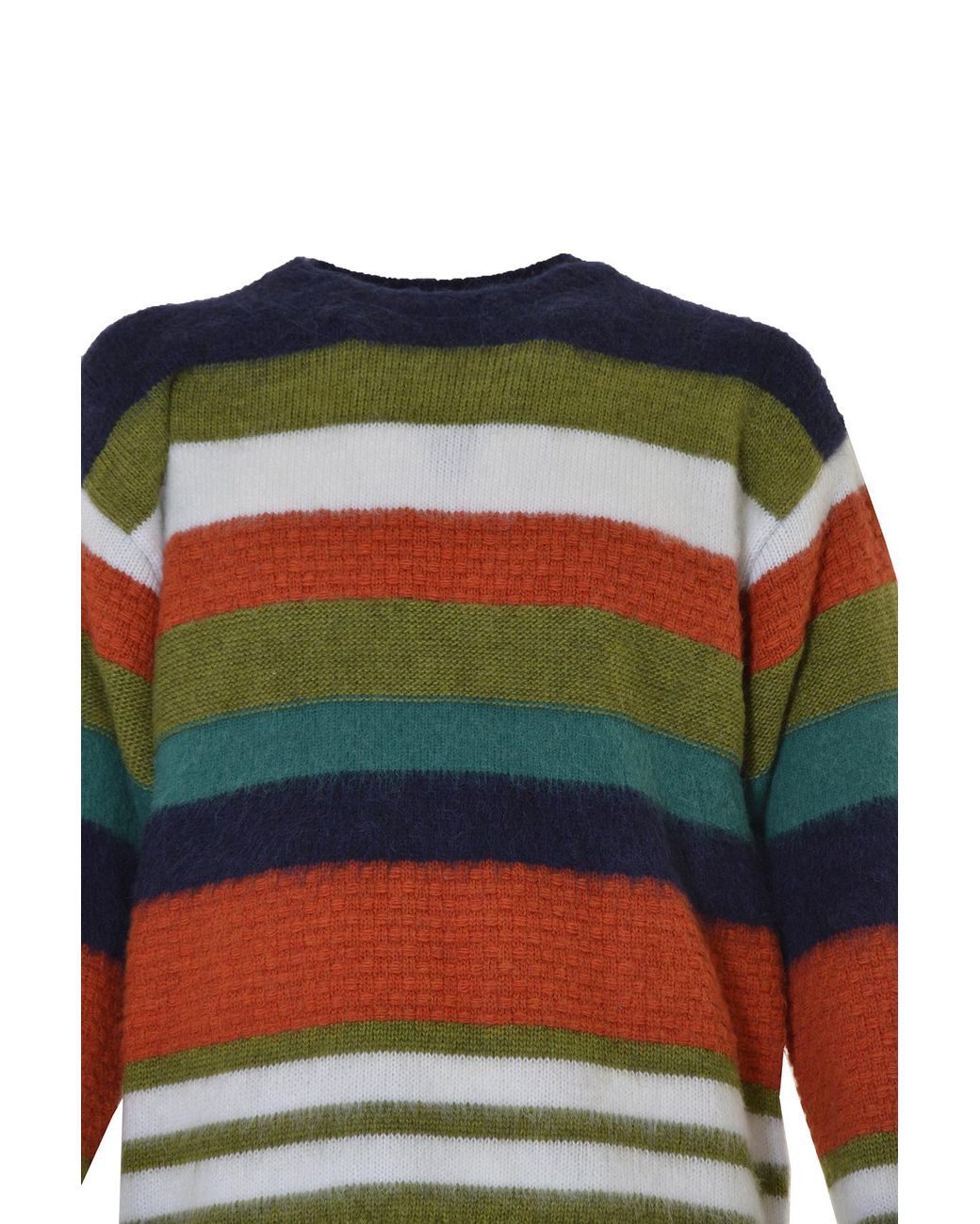 DSquared² Green Striped Crew-Neck Jumper for men