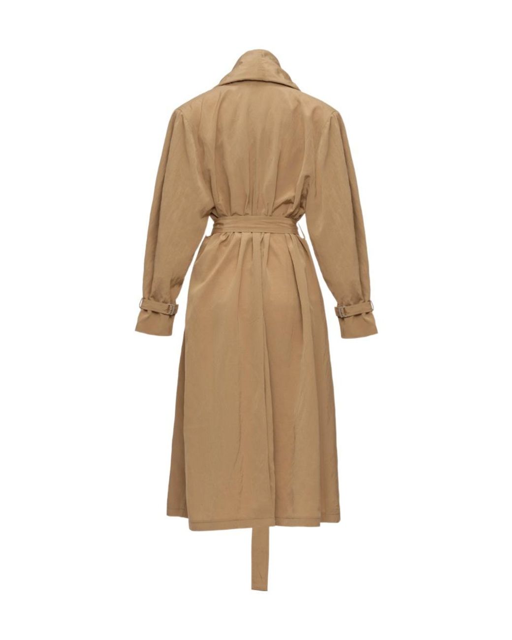 Magda Butrym Natural Belted Hooded Coat