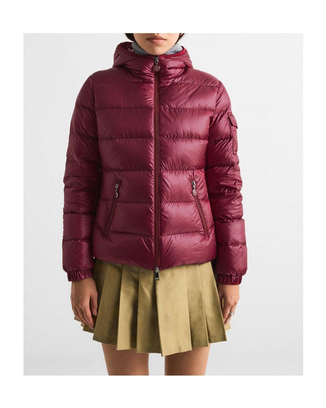 Moncler Red Short Puffer Jacket