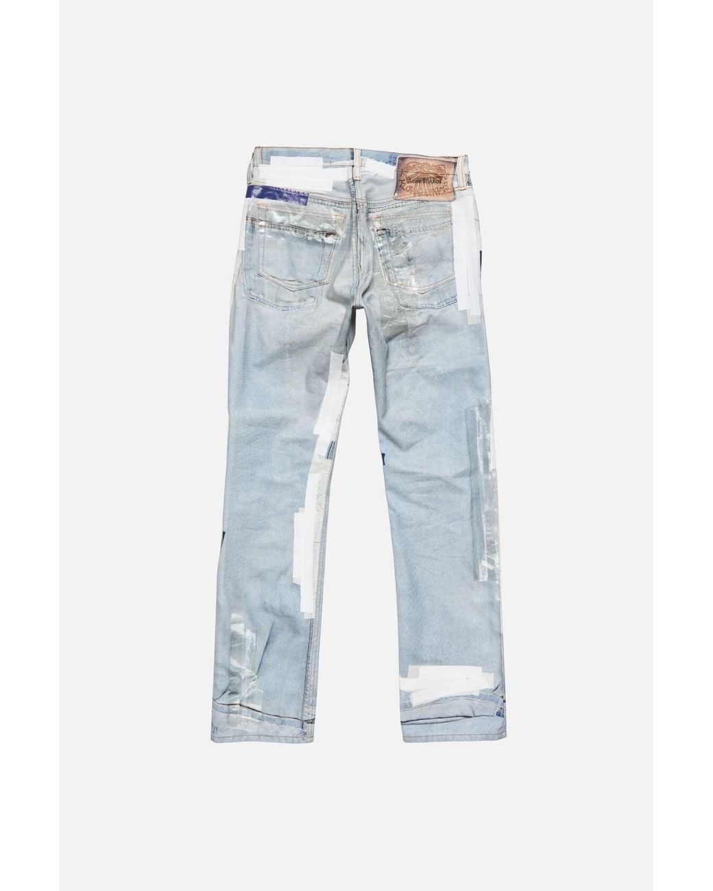 Acne Blue Trompe-L'Œil Tape Jeans for men