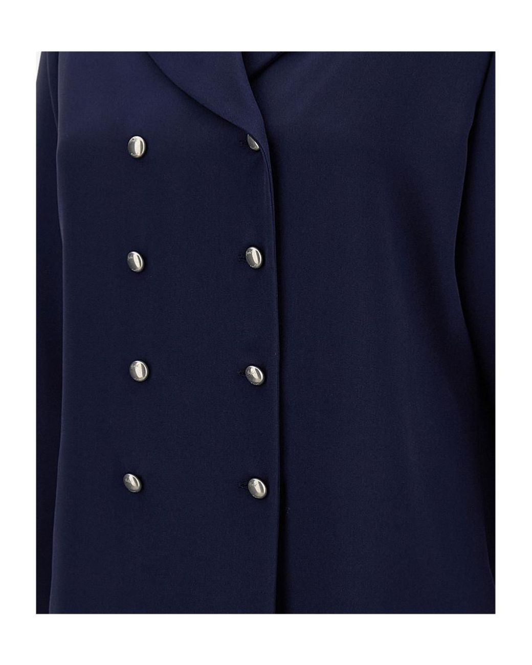 Ralph Lauren Blue Double-Breasted Tailored Shirt