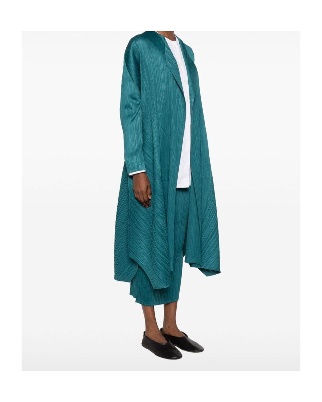 Pleats Please Issey Miyake Blue Pleated Casual Jacket