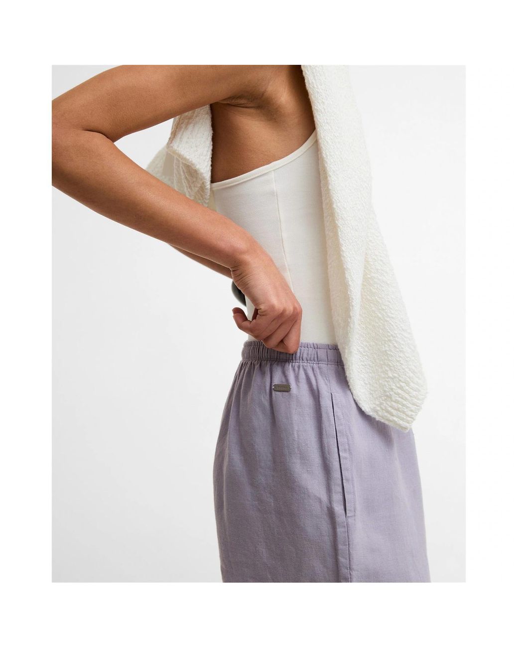 Barbour Purple Twill Cotton Shorts