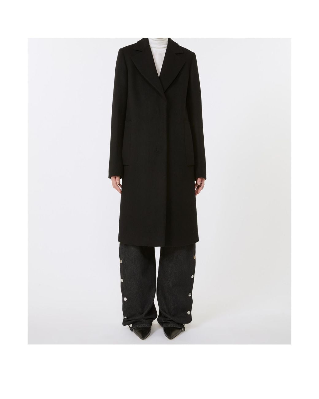 Sportmax Black Wool Coat
