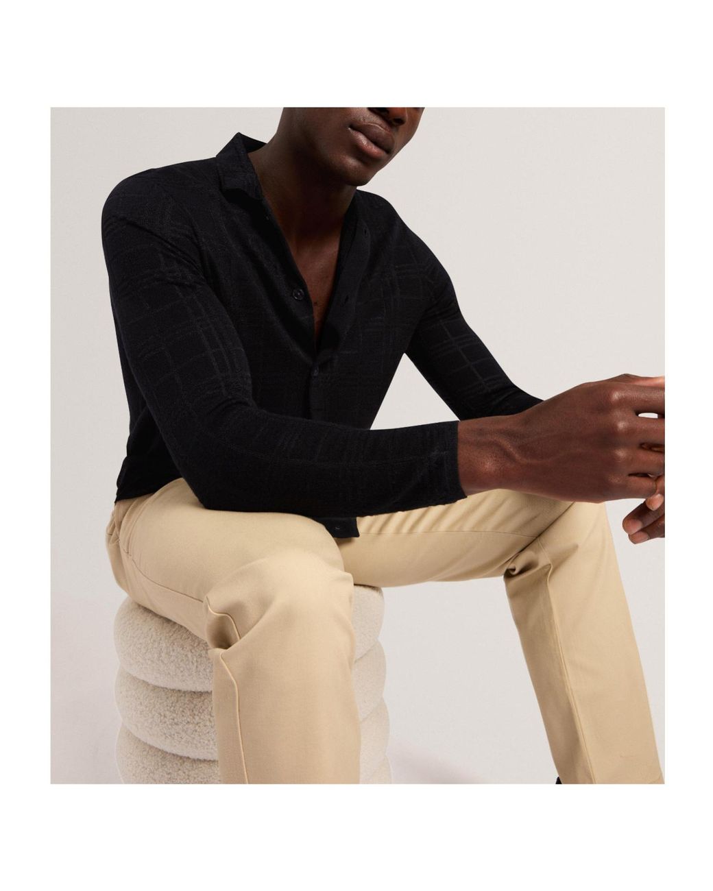 Balmain Black Lapel Shirt for men