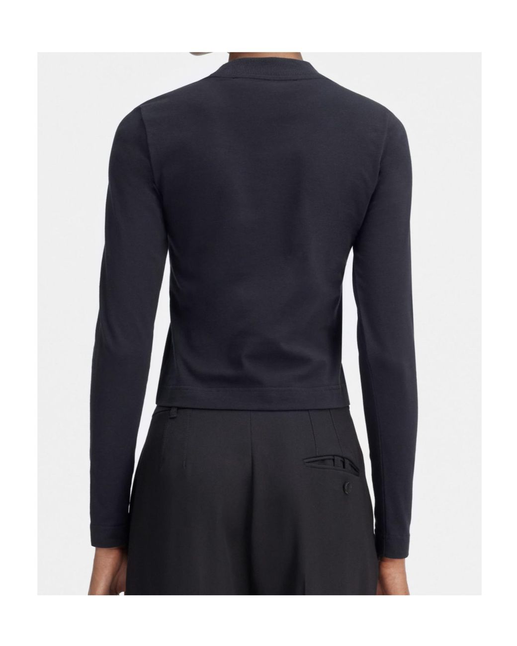 Jacquemus Black Logo Patch Long-Sleeve Top