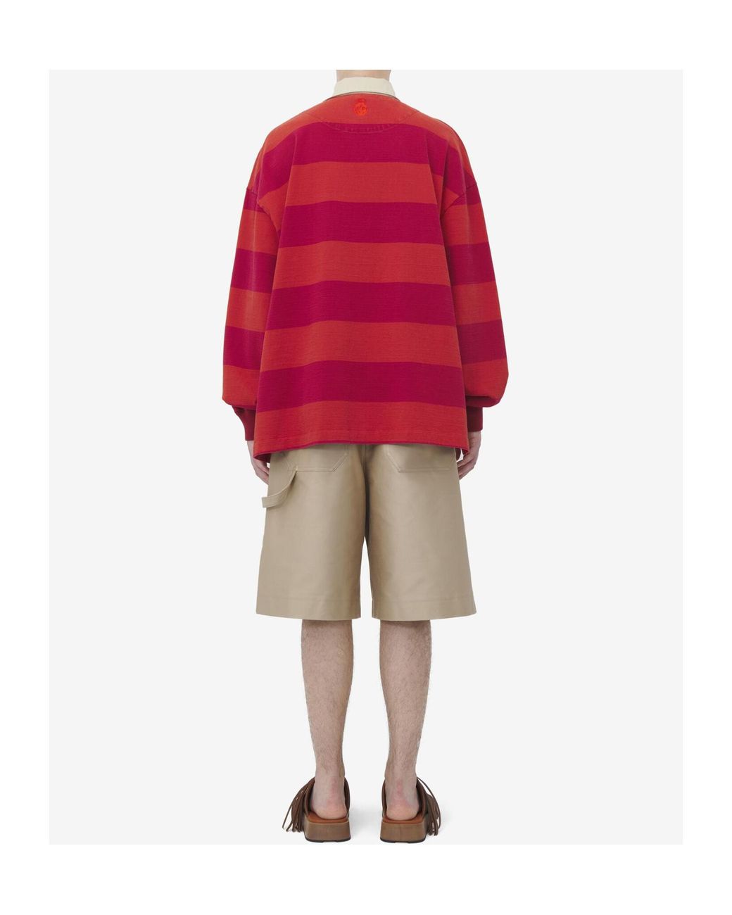 McQueen Red Striped Polo Shirt for men