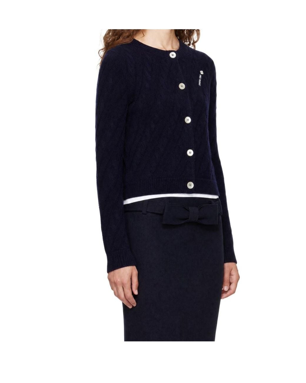 ShuShu/Tong Blue Cable-Knit Cardigan