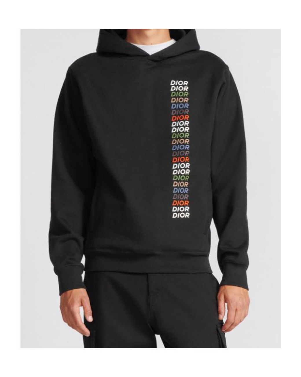 トップス DiorHomme Dior Homme Logo Printed Long-Sleeved Hoodie in Black for Men | Lyst