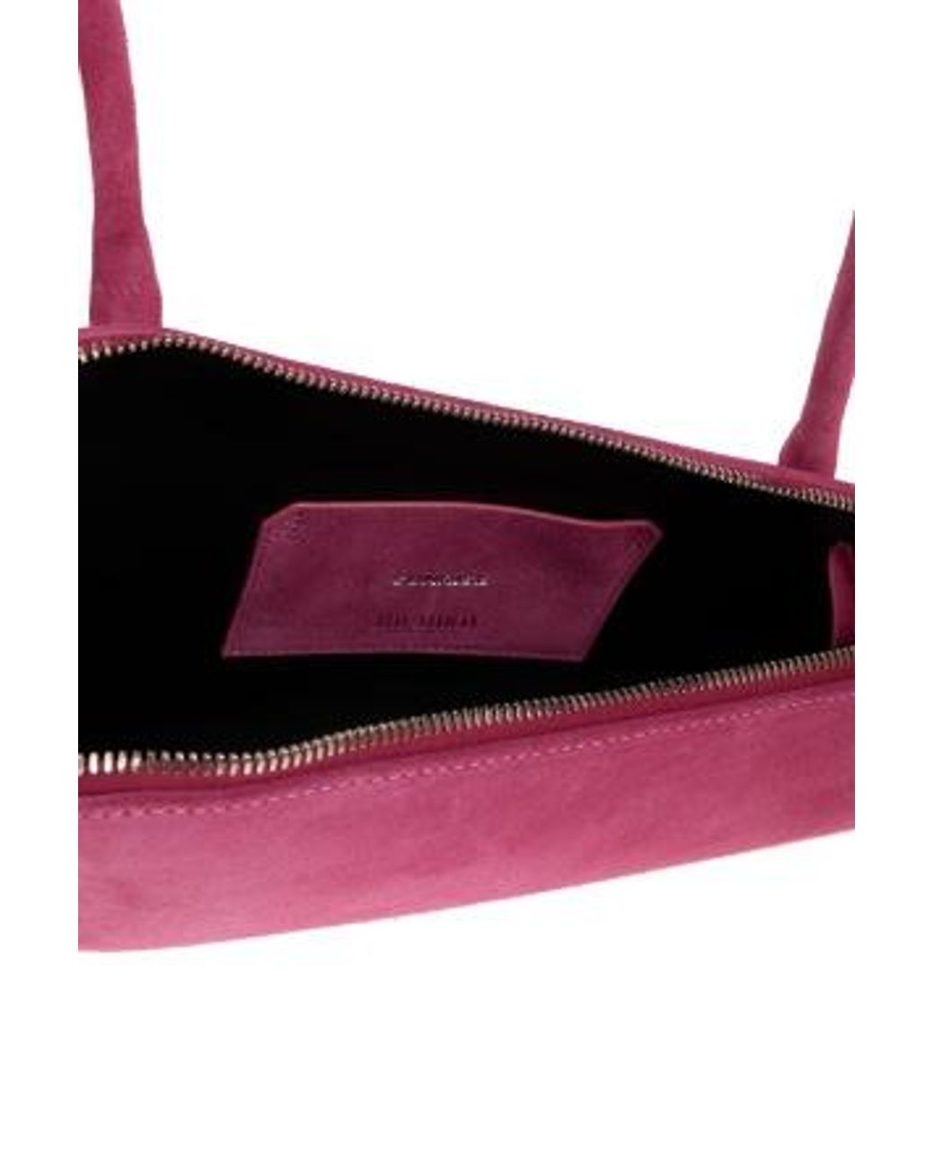 The Attico Pink The Sunrise Suede Shoulder Bag