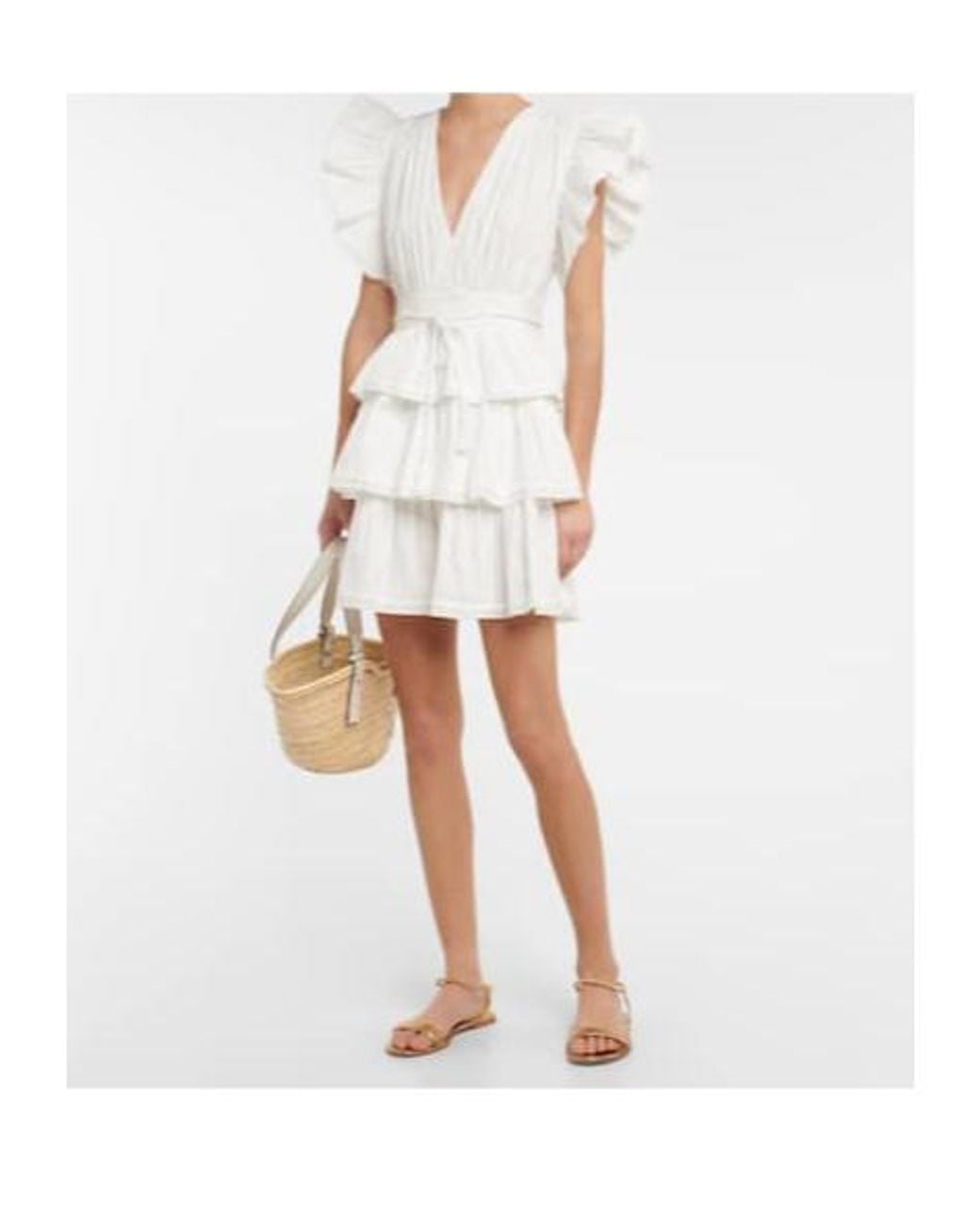 Ulla Johnson White Ruffle Dress