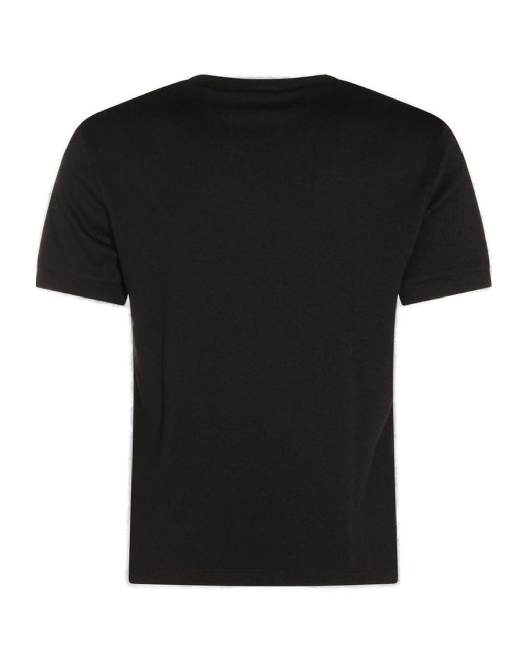 Giorgio Armani Black Short-Sleeved Crewneck T-Shirt for men