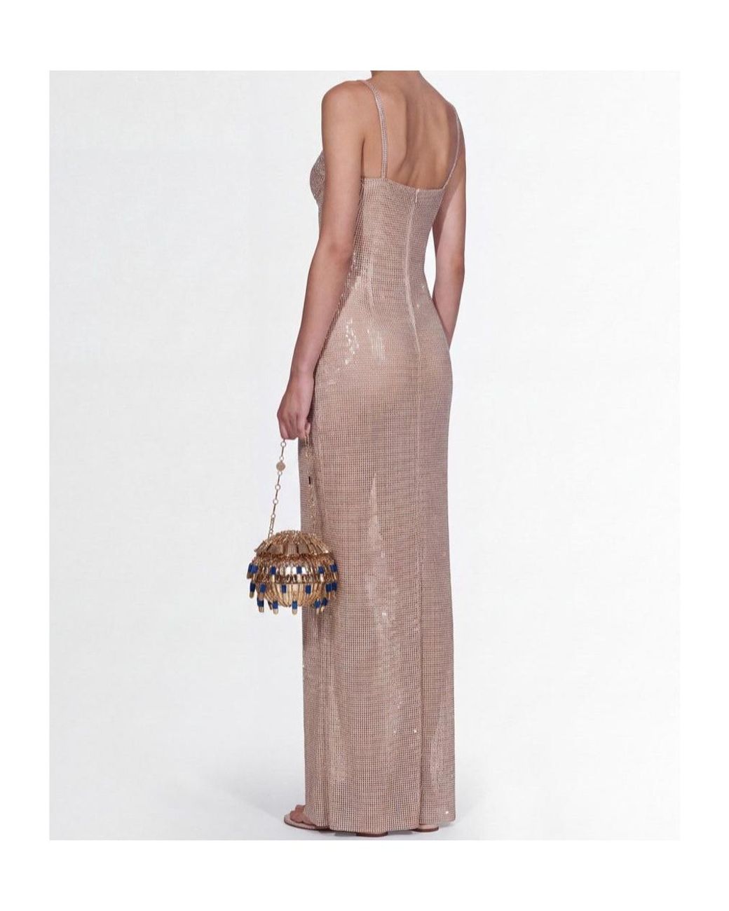 GIUSEPPE DI MORABITO Natural Crystal-Embellished Dress
