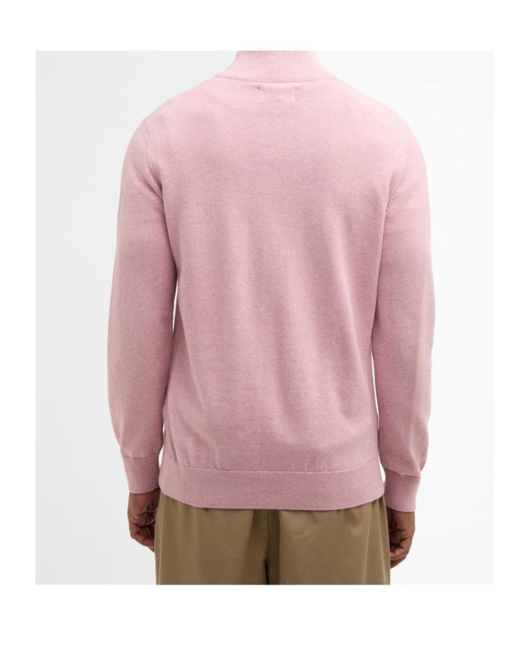 Barbour Pink Half-Zip Jumper for men
