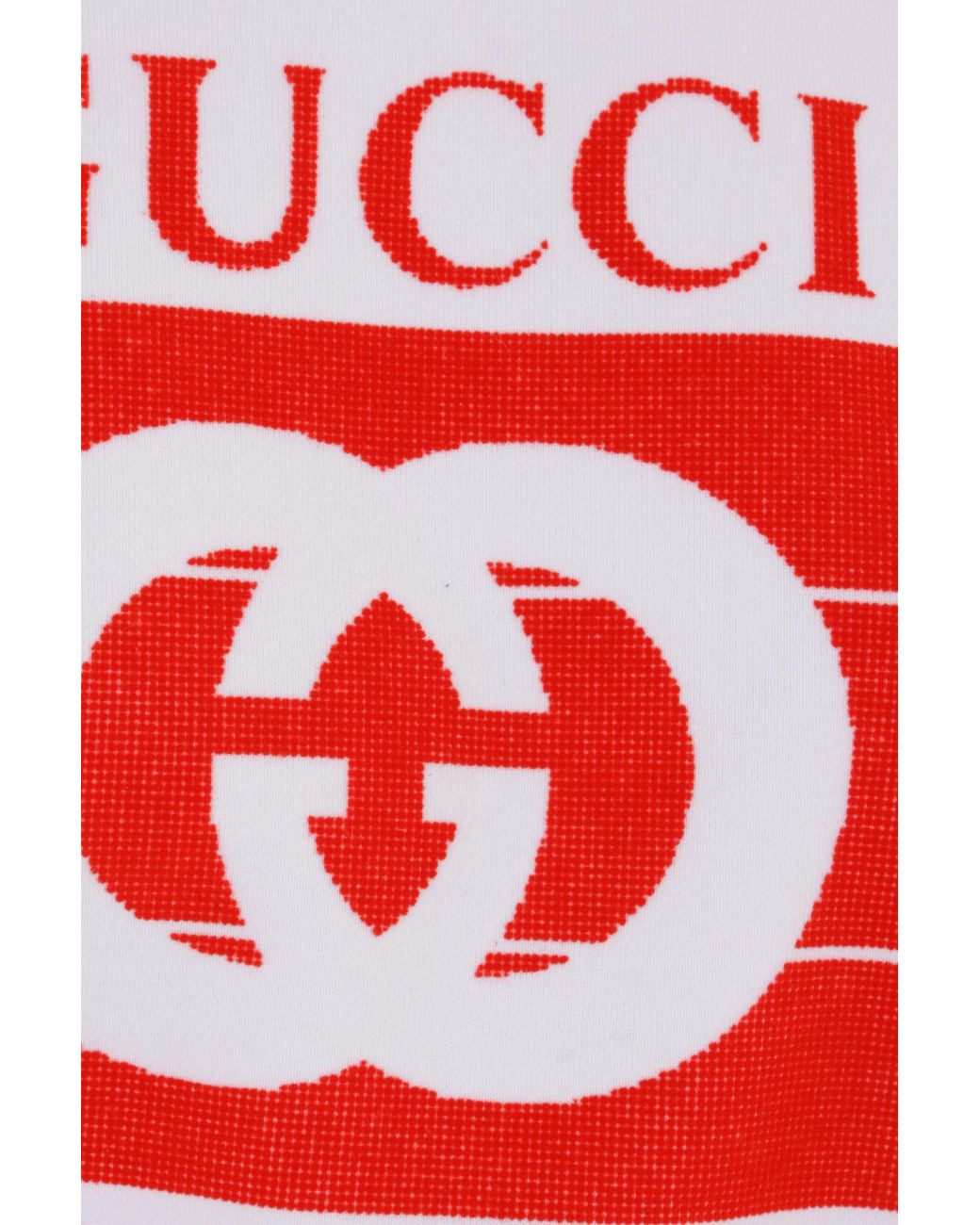 Gucci White Logo Printed Crewneck Sweatshirt