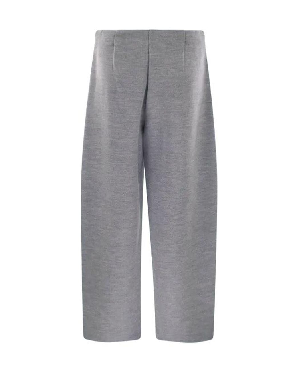 Max Mara Gray High-Waist Trousers