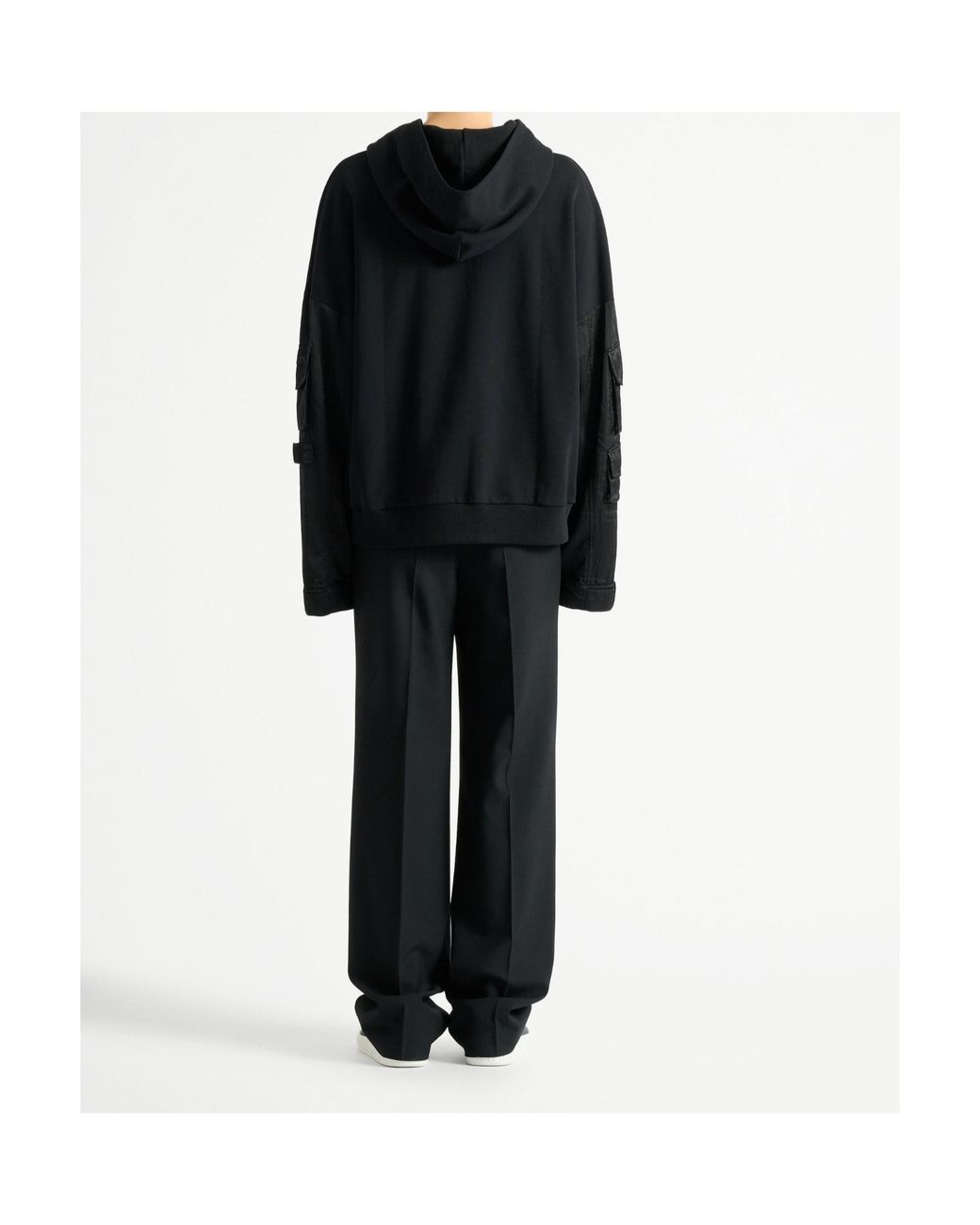Balmain Black Vintage Utility Hoodie for men