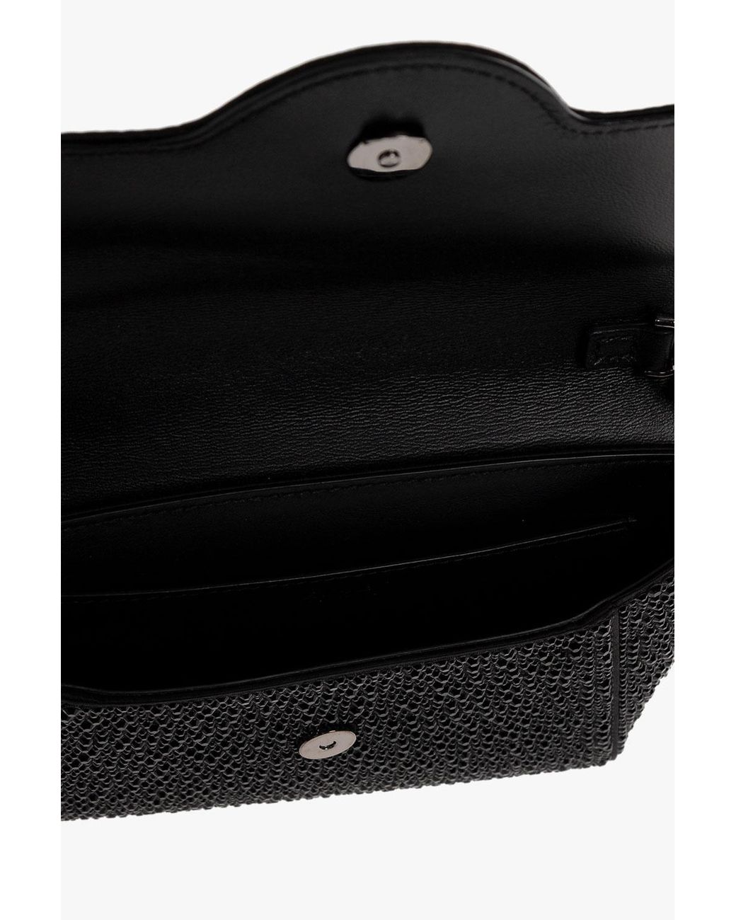 Versace Black Medusa Plaque Embellished Clutch Bag