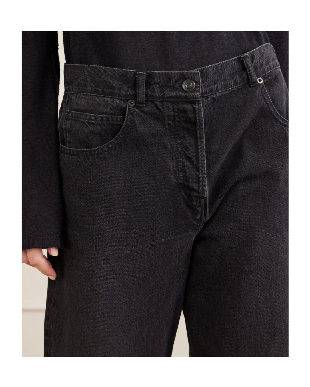 The Row Blue Finbar High-Rise Wide-Leg Jeans