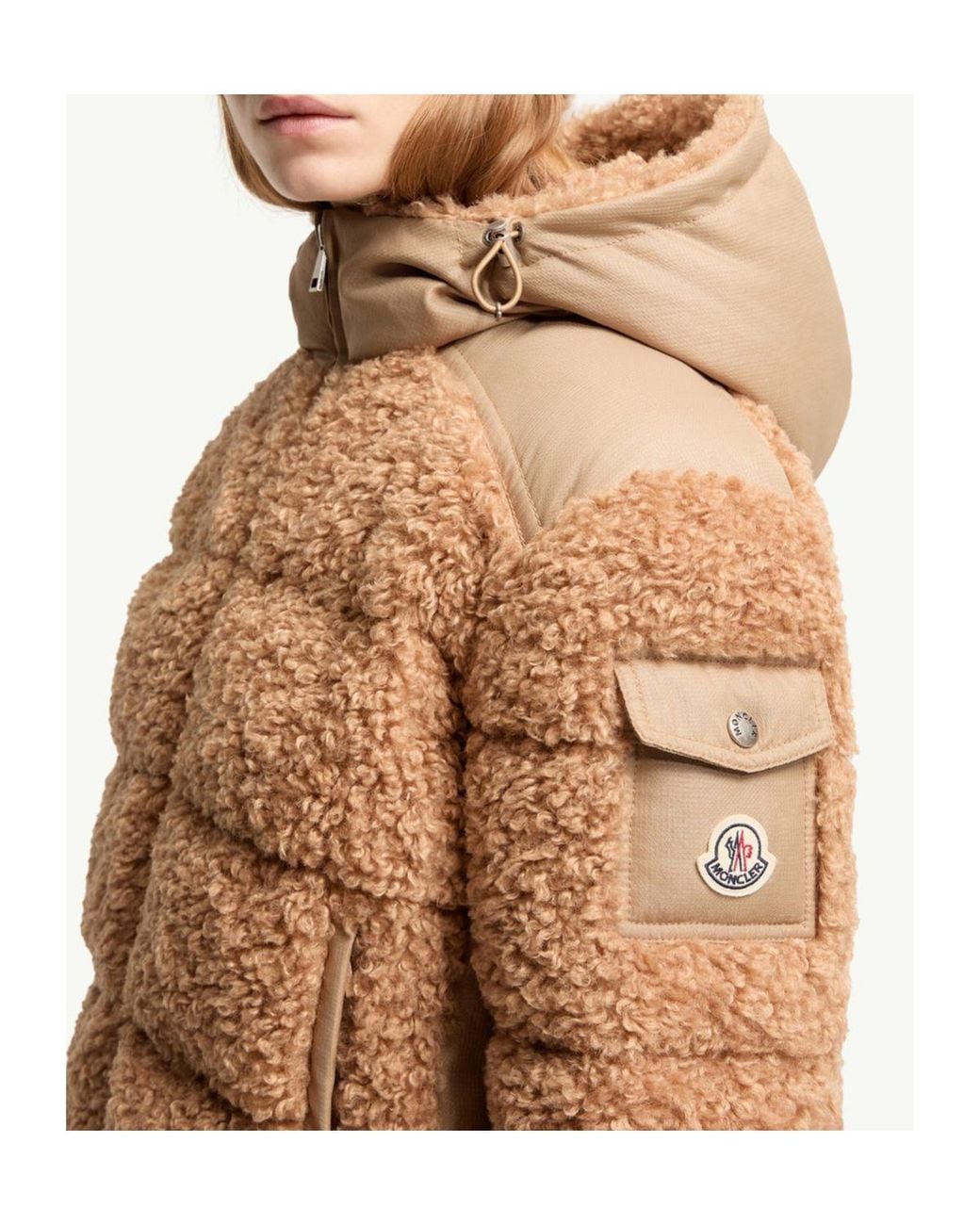 Moncler Brown Alpestre Teddy Down Jacket