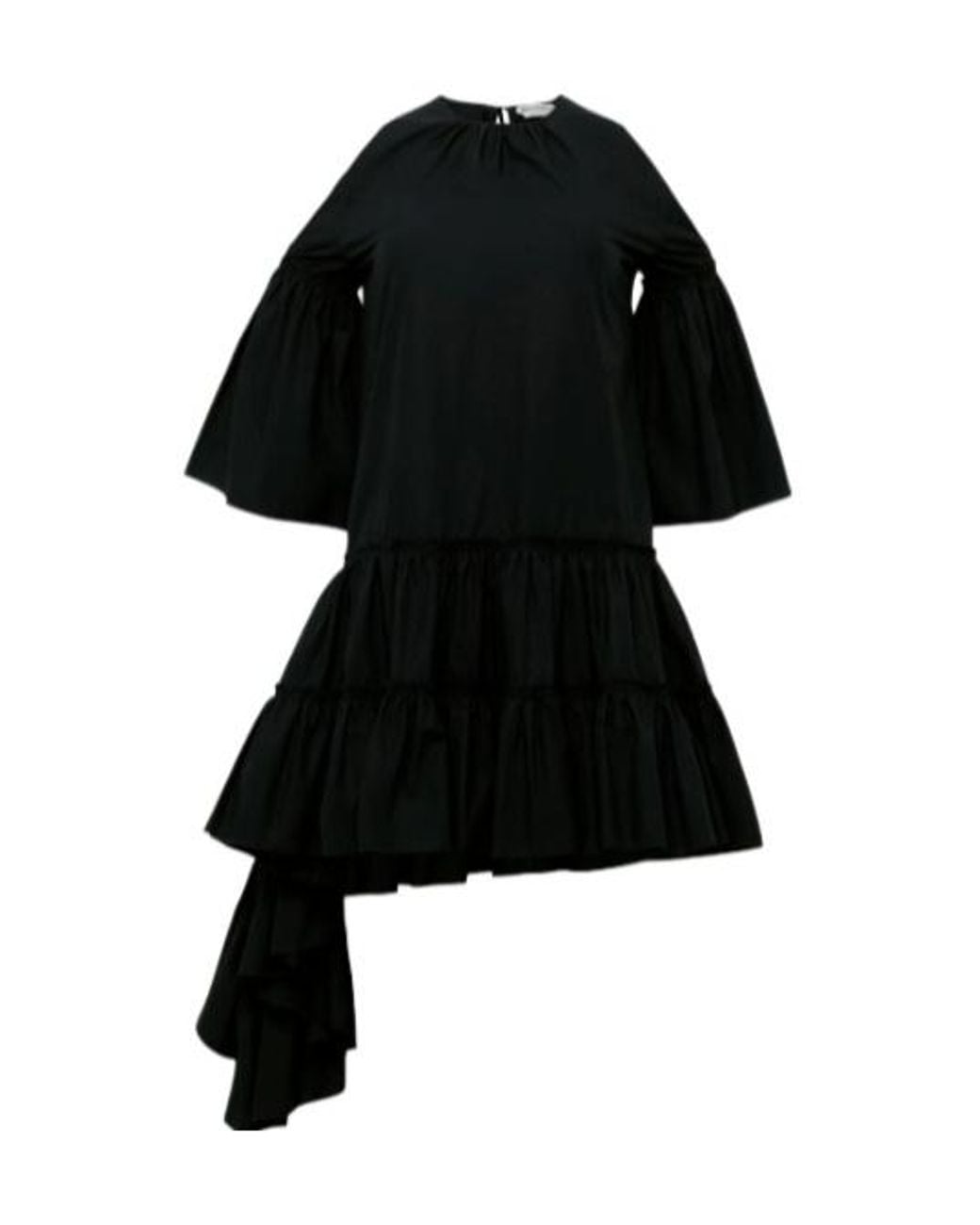 J.W. Anderson Black Jw Anderson Ruffles Cut-Out Sleeve Dress
