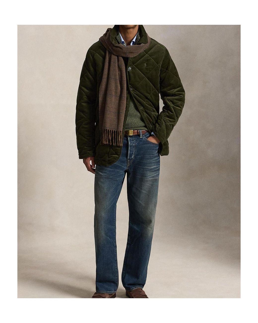 Polo Ralph Lauren Green Quilted Jacket for men