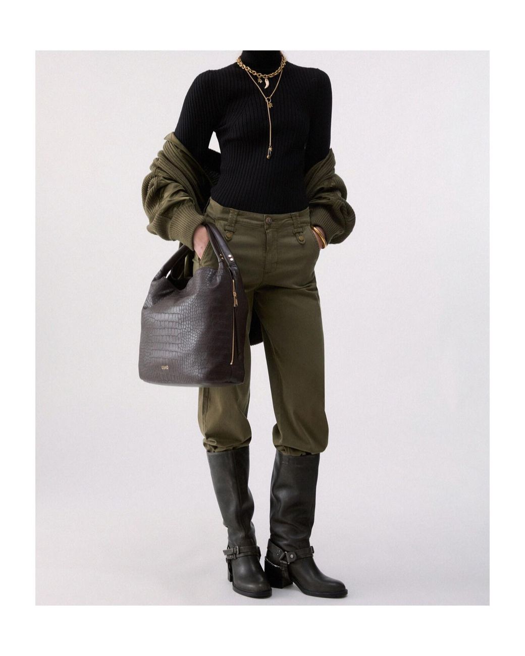 Liu Jo Green Wide-Leg Jeans