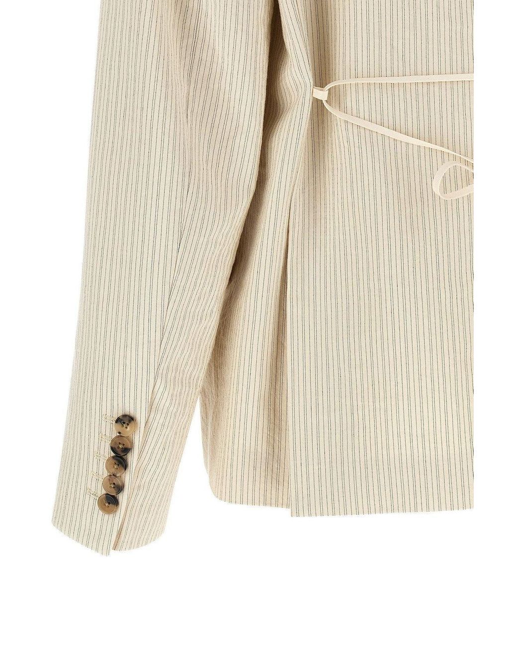Dries Van Noten Natural Bosea Bis Oversized Blazer