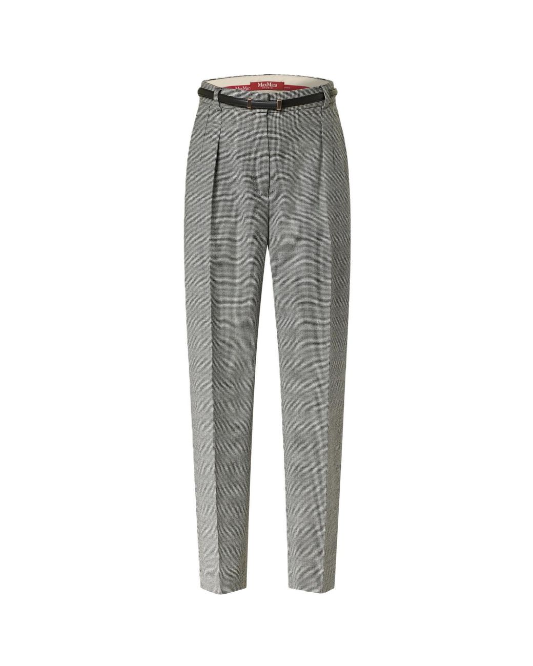 Max Mara Gray Casual Pants With Belt Loops