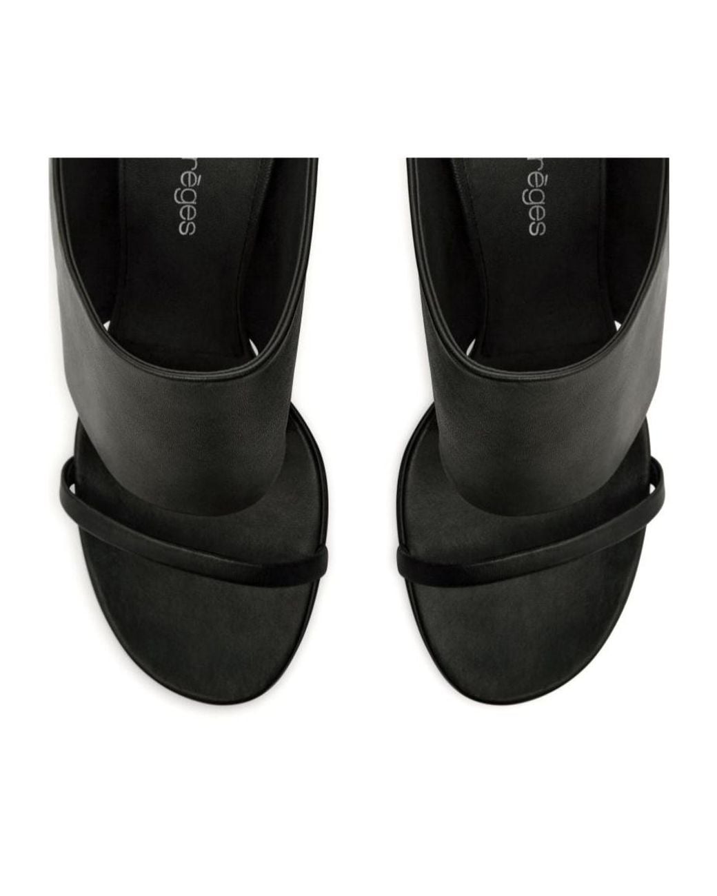 Courreges Black Courrèges Oblique Wedged Mules