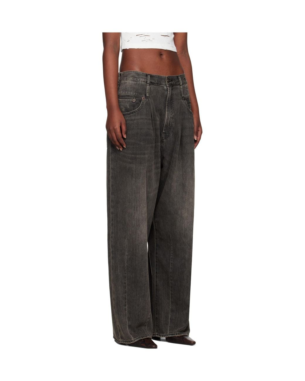 R13 Multicolor Logo Patch Damon Jeans