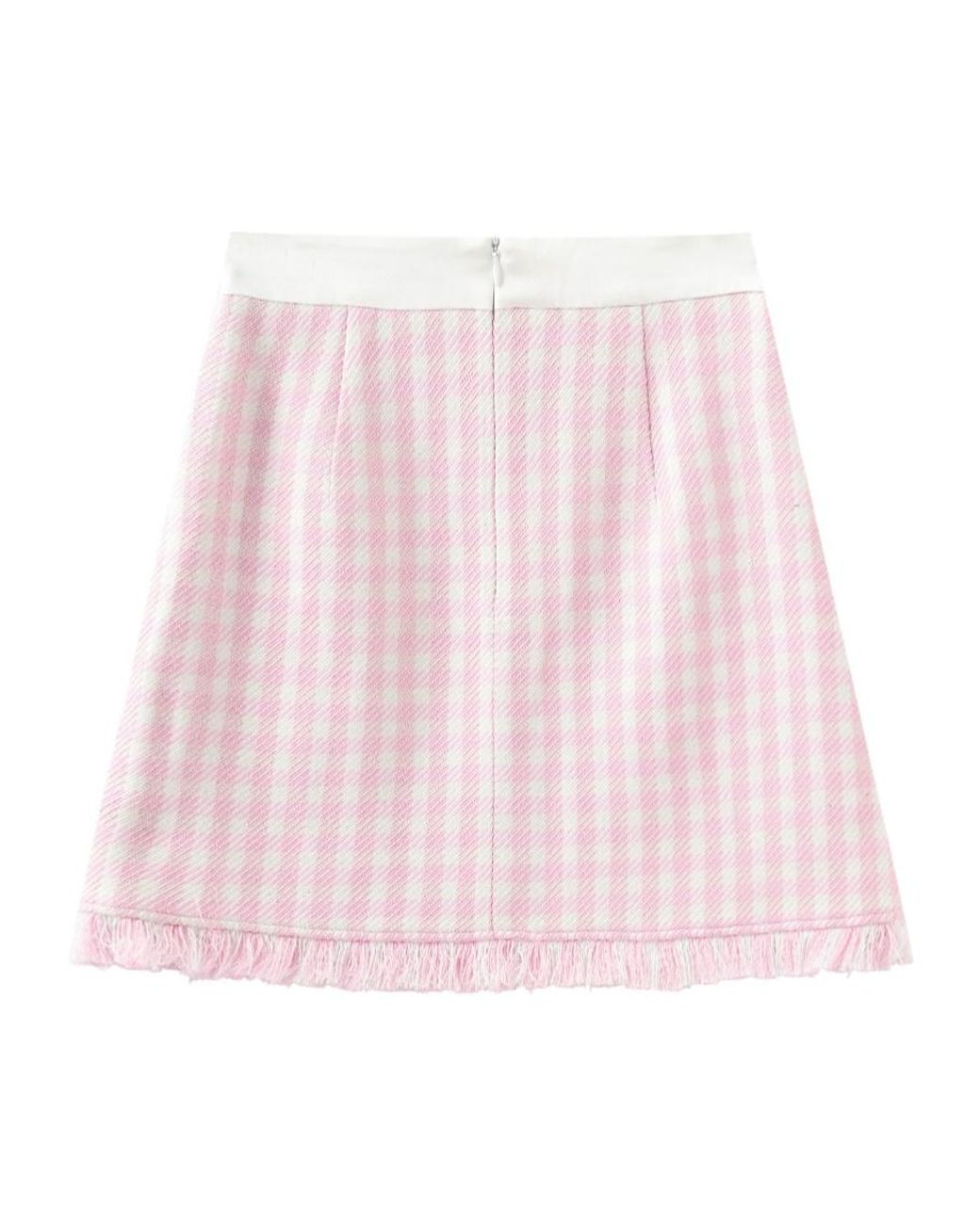 Marissa Chiara Pink Plaid Skirt