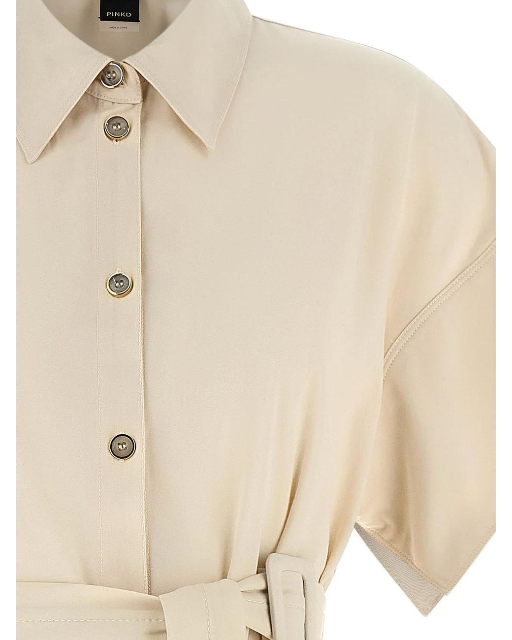 Pinko Natural Alesha Belted Shirt Dress