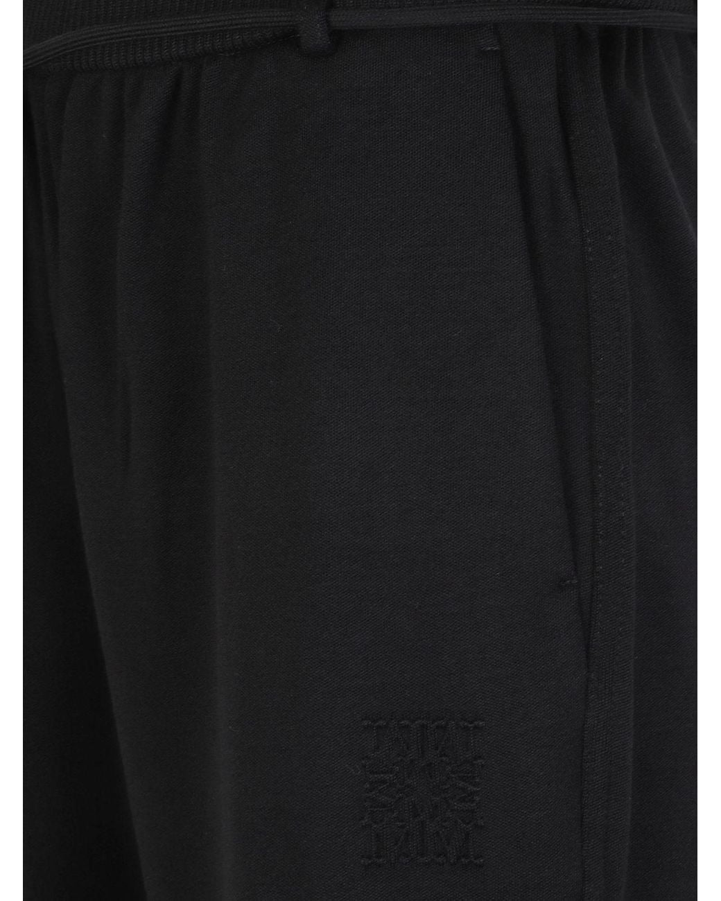 Max Mara Black Drawstring Wide Leg Pants