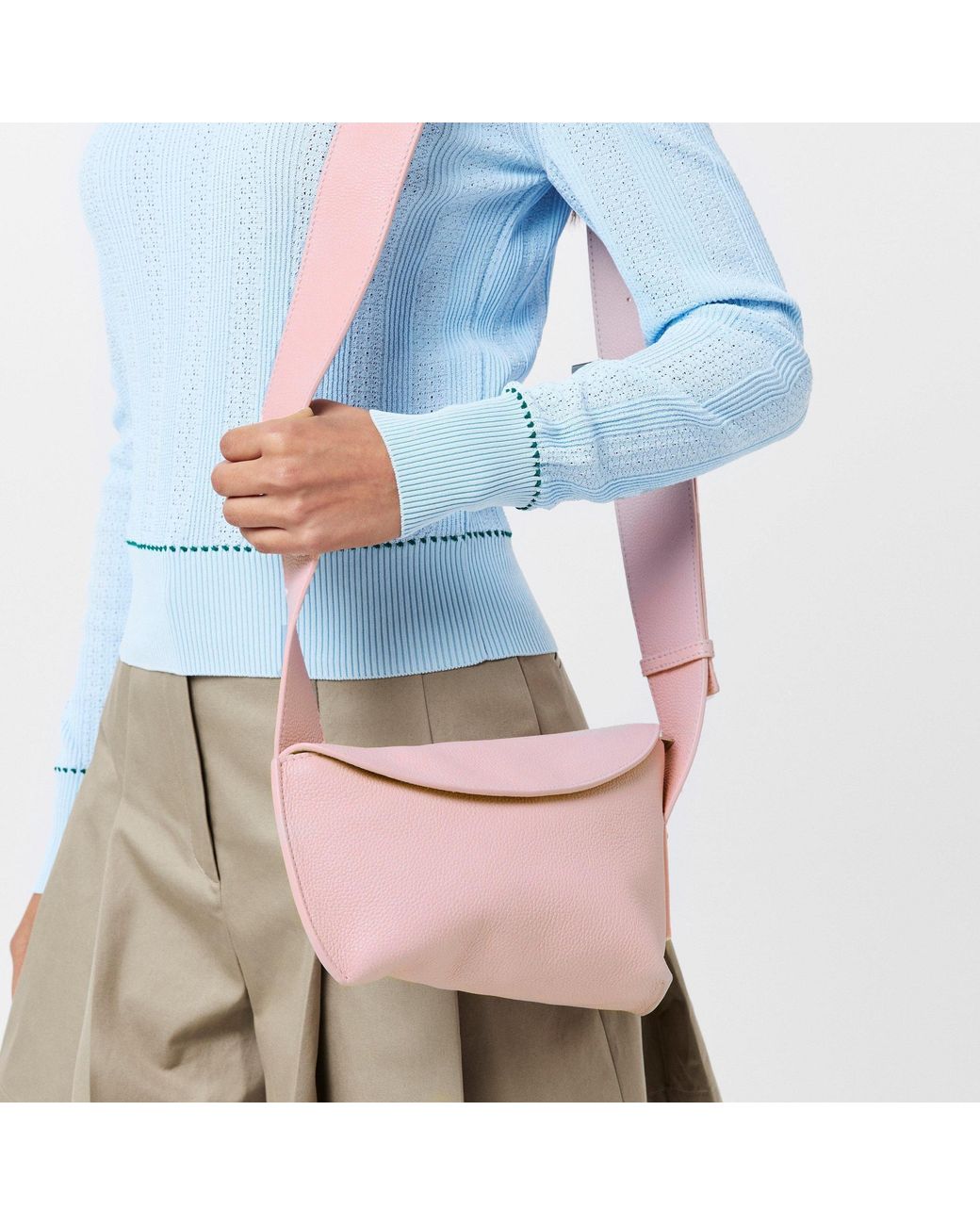 McQueen Pink Shoulder Crossbody Bag