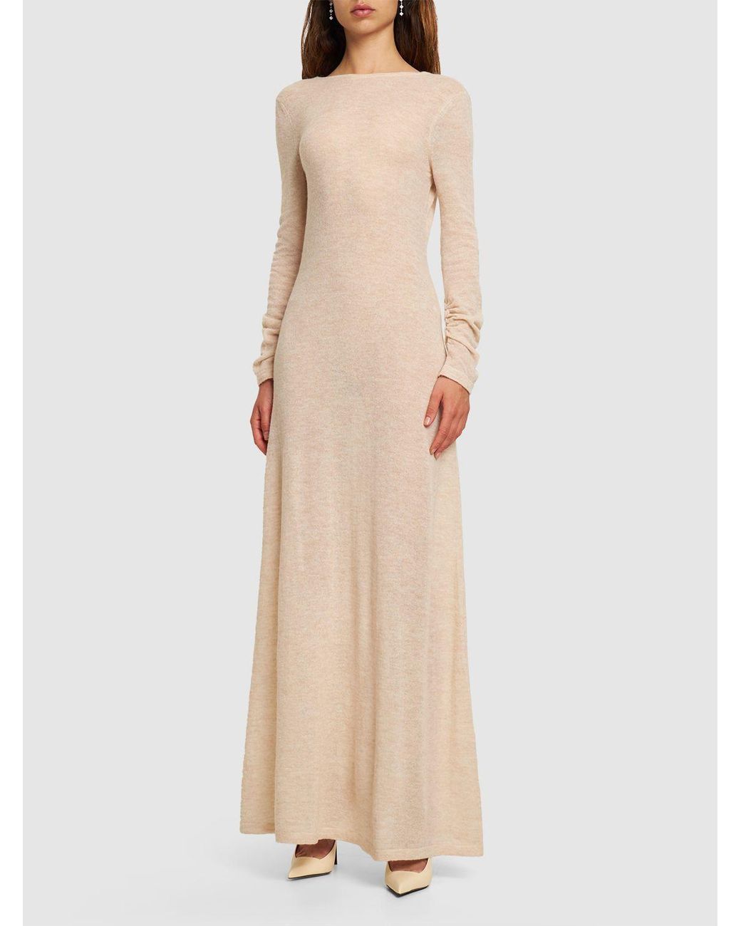 Magda Butrym Natural Long-Sleeved Dress