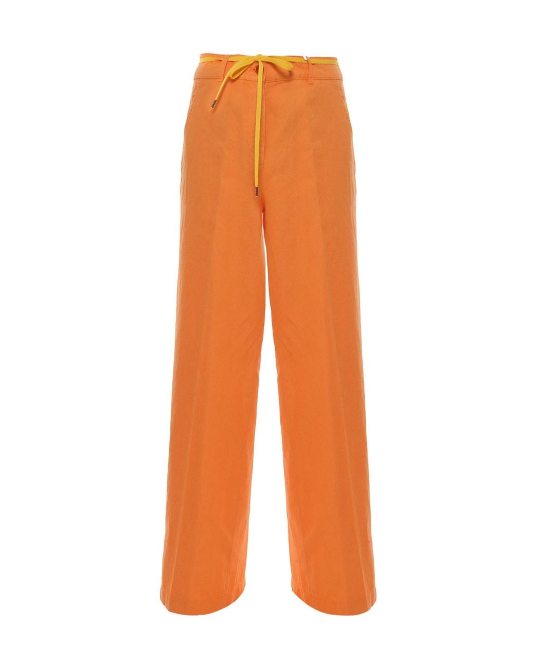 Aspesi Orange Wide-Leg Pants With Drawstring Waist
