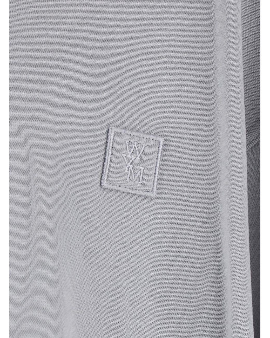 Wooyoungmi Gray Floral Motif Crewneck Sweater for men