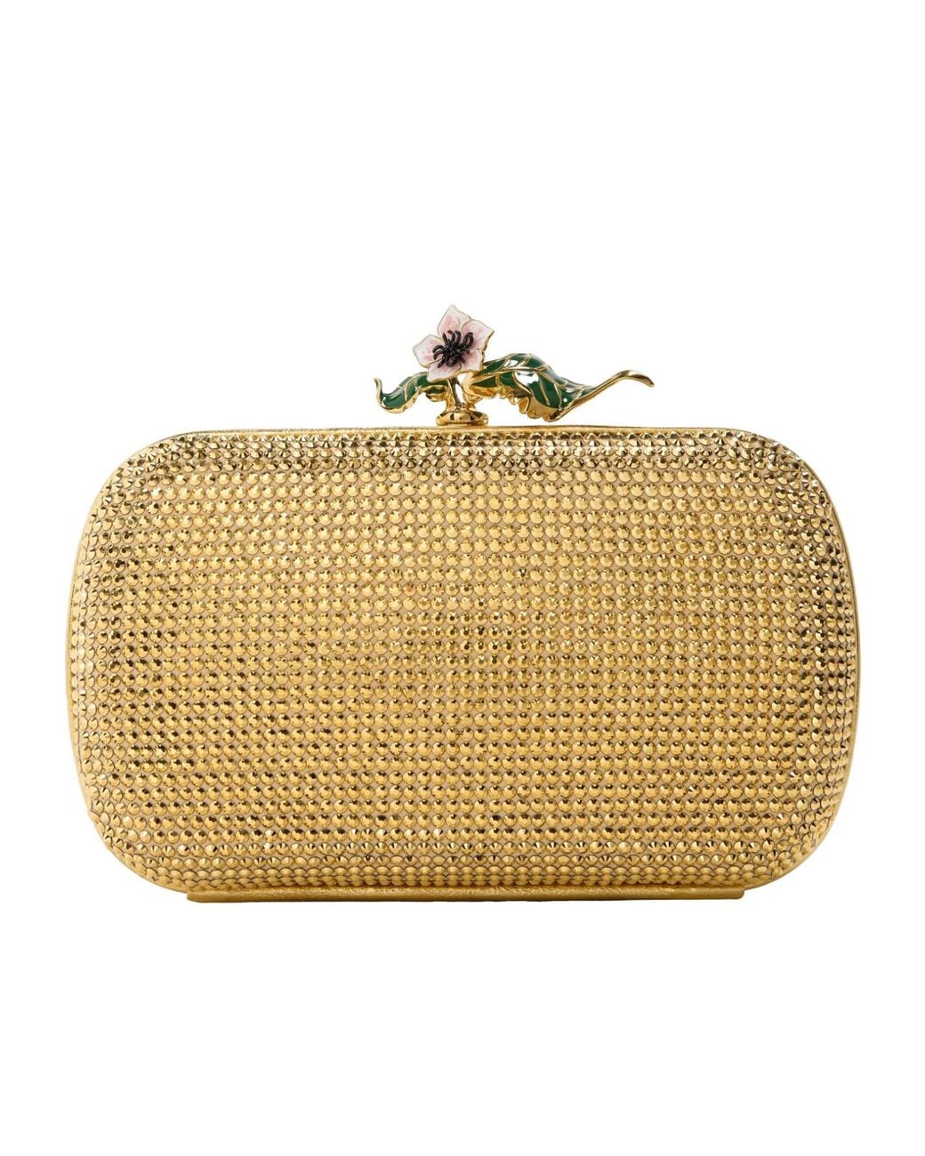 Bottega Veneta Metallic Hotfix Knot Clutch Bag
