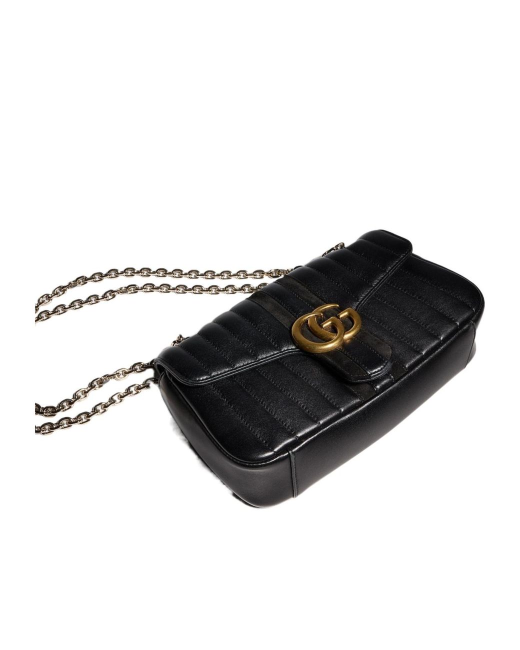 Gucci Black Jetset Gg Marmont Medium Shoulder Bag