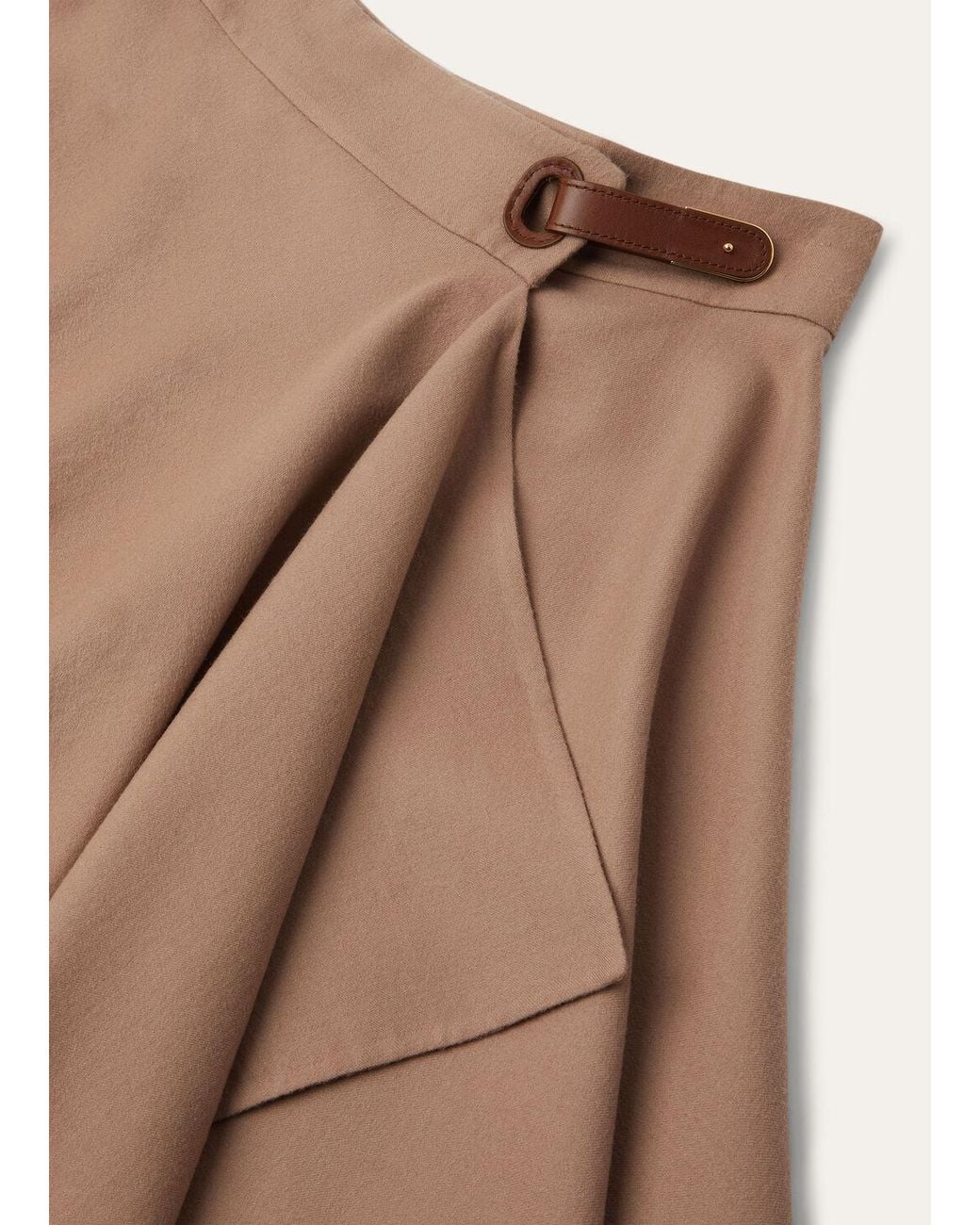 Loro Piana Brown Draped Skirt