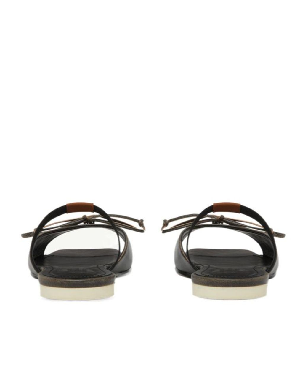 MM6 by Maison Margiela White Bow-Detailed Square Toe Sandals