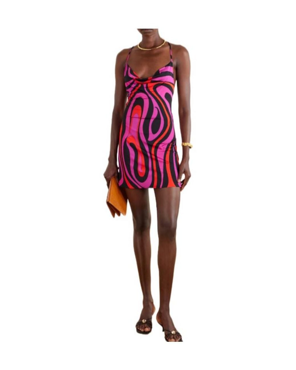 Emilio Pucci Red Printed Stretch-Jersey Mini Dress