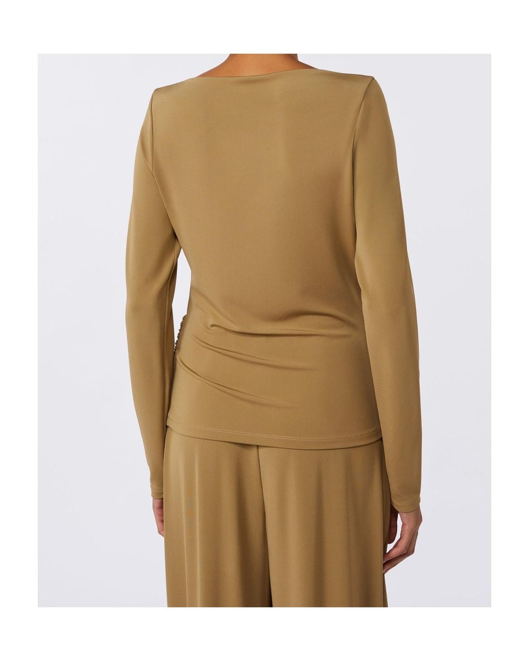 Max Mara Natural Gomma Ruched Top