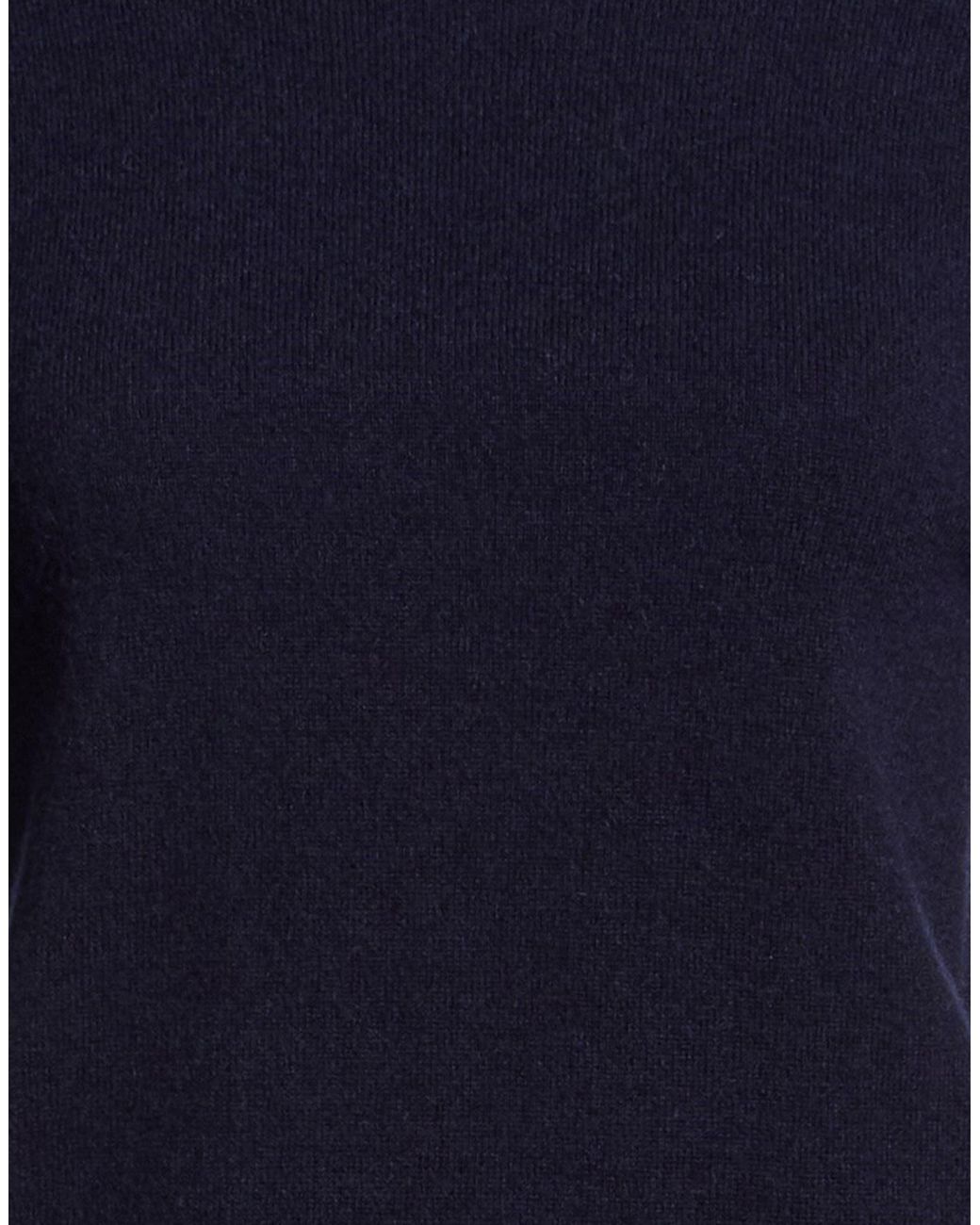 Balenciaga Blue Solid Color High-Neck Knit Sweater