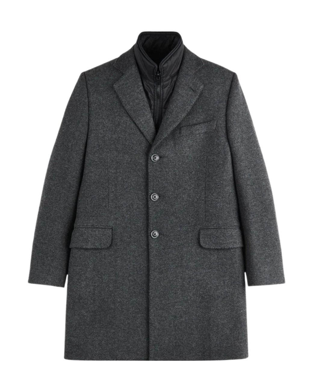 Fay Gray Removable Gilet Wool-Blend Coat for men