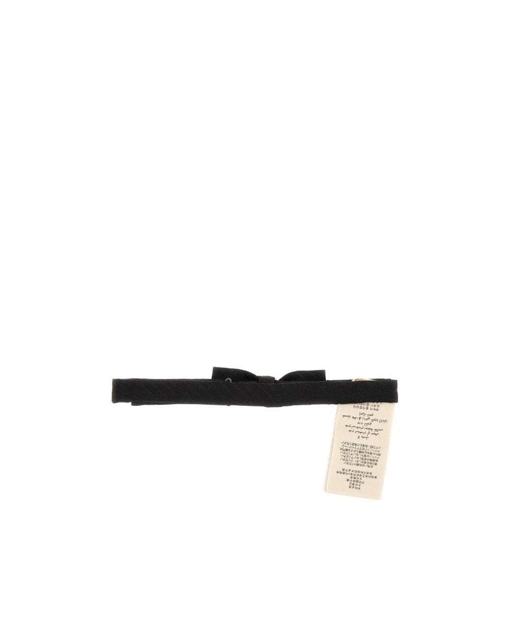 Gucci White Logo Detailed Bow Tie for men
