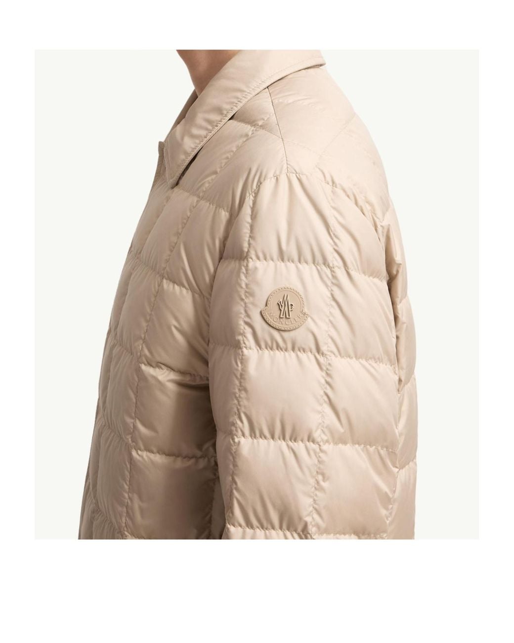 Moncler Natural Castellana Down Shirt Jacket for men