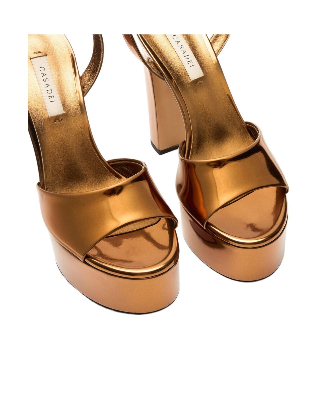 Casadei White Patty Platform Heeled Sandals