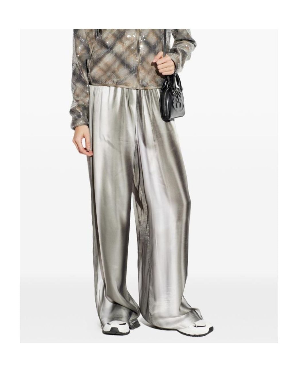 DIESEL Gray P Jesper Fem Metallic Effect Trousers